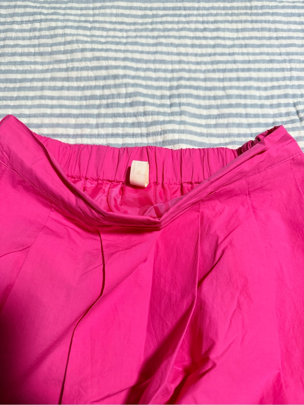 Bright Fuchsia Elastic Waist Skirt